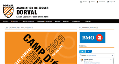 Desktop Screenshot of dorvalsoccer.com